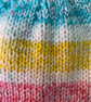 Striped baby beanie, hand knitted. 0-3 months - Image 2