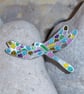 Dragonfly brooch in glass painted etched pewter
