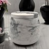 Star Jewellery Box - White with Black & Grey Marbling Constellation Keepsake Pot