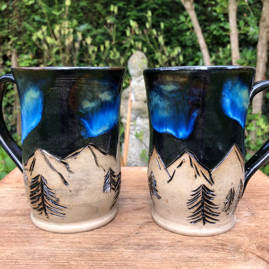 Wheel Thrown Pottery Ceramic Made With Mud Aurora Mug