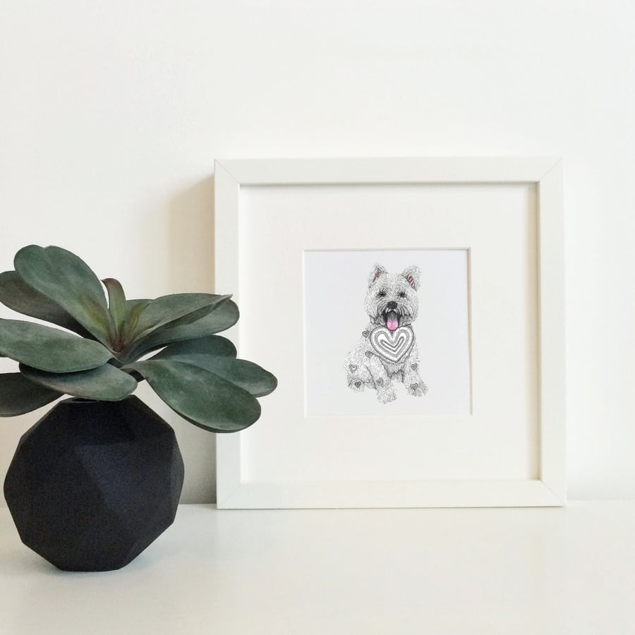 'Westie Love' Limited Edition Framed Print
