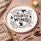 Fourth Wing Handpainted Wooden Tray Set, Fantasy Book Gift, Large & Small