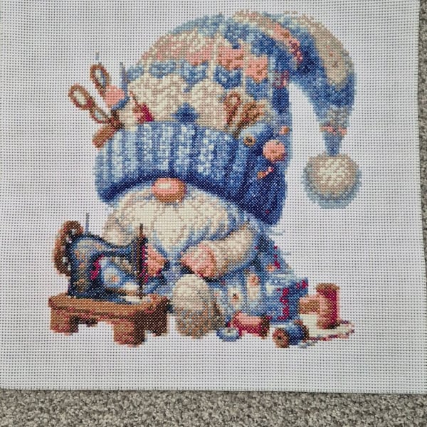 Unframed Sewing Gonk Cross Stitch