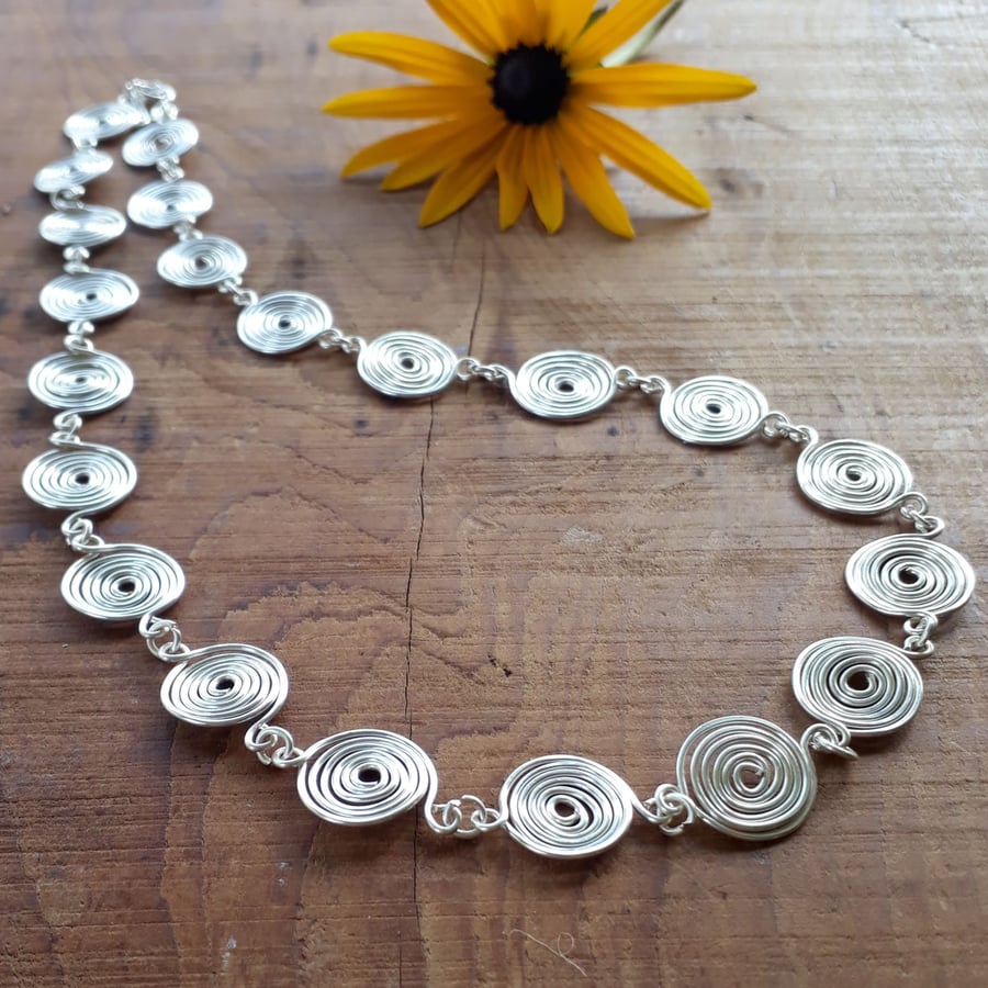 Necklaces Silver Spiral necklace sterling jewellery Christmas gift