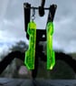 Cipher Key Cyber Earrings Green Circuit Board Cyberpunk Rave Punk See Through - Image 5