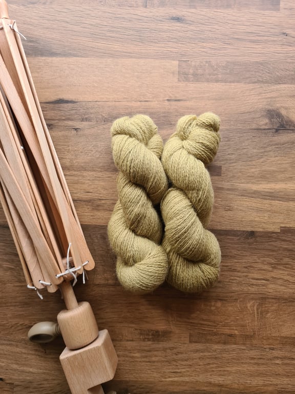 Naturally plant dyed non-superwash British BFL & Masham 4 ply wool yarn 100g