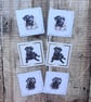 Black Labrador dog ephemera card toppers