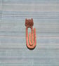 Textured Copper Cat Shape Paperclip 