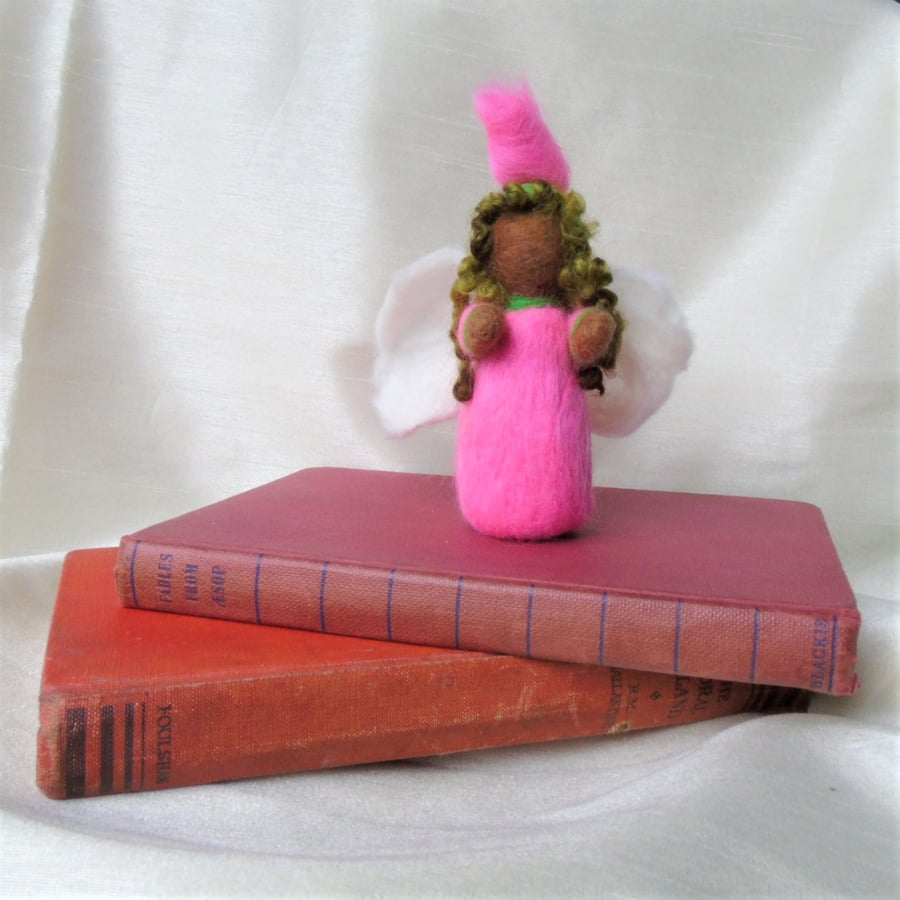 Rosebud - needle felted doll, needle felt, needle felt fairy