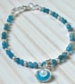 Dainty Teal Blue Apatite Bracelet