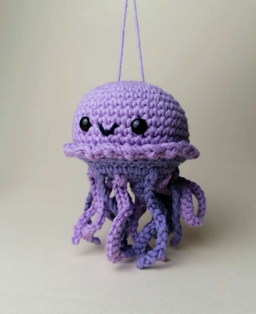 Purple Crochet Jellyfish