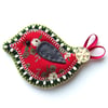 Christmas Bird Brooch