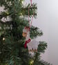 Embroidered Lace Christmas Alpaca Ornament: Hanging Pet Decoration - Image 5