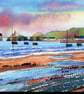 Mumbles, Swansea Bay, South Wales, Original Watercolour, in 14 x 11 " Mount - Image 1
