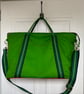 Large, zip top, soft-sided, waved canvas bag. Perfectly imperfect 