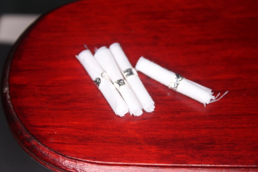 12th Scale SIlver Napkin rings