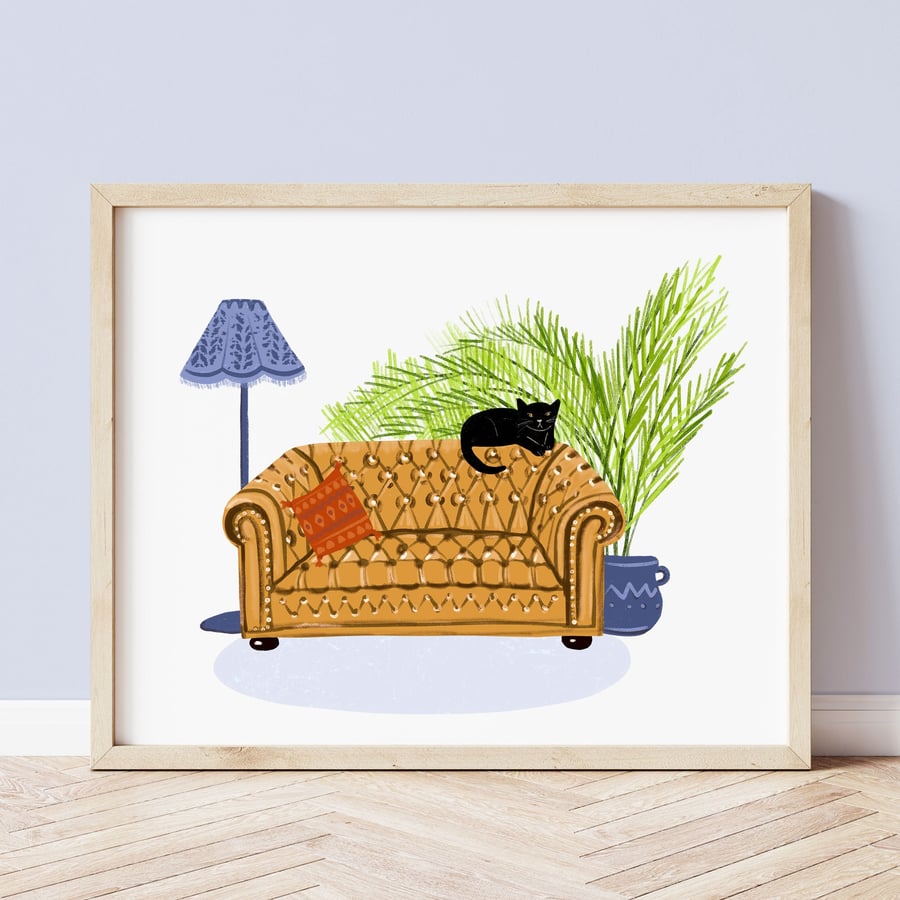Chesterfield Sofa Art Print 