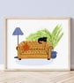 Chesterfield Sofa Art Print  - Image 1
