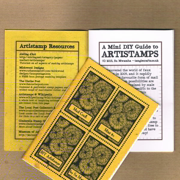 DIY ARTISTAMPS - Mail Craft Mini 1 - a maxi mini zine faux postage tutorial