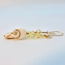 Shiva Eye Shell & Crystal Earrings, Birthday Present, Anniversary, Gifts For Her