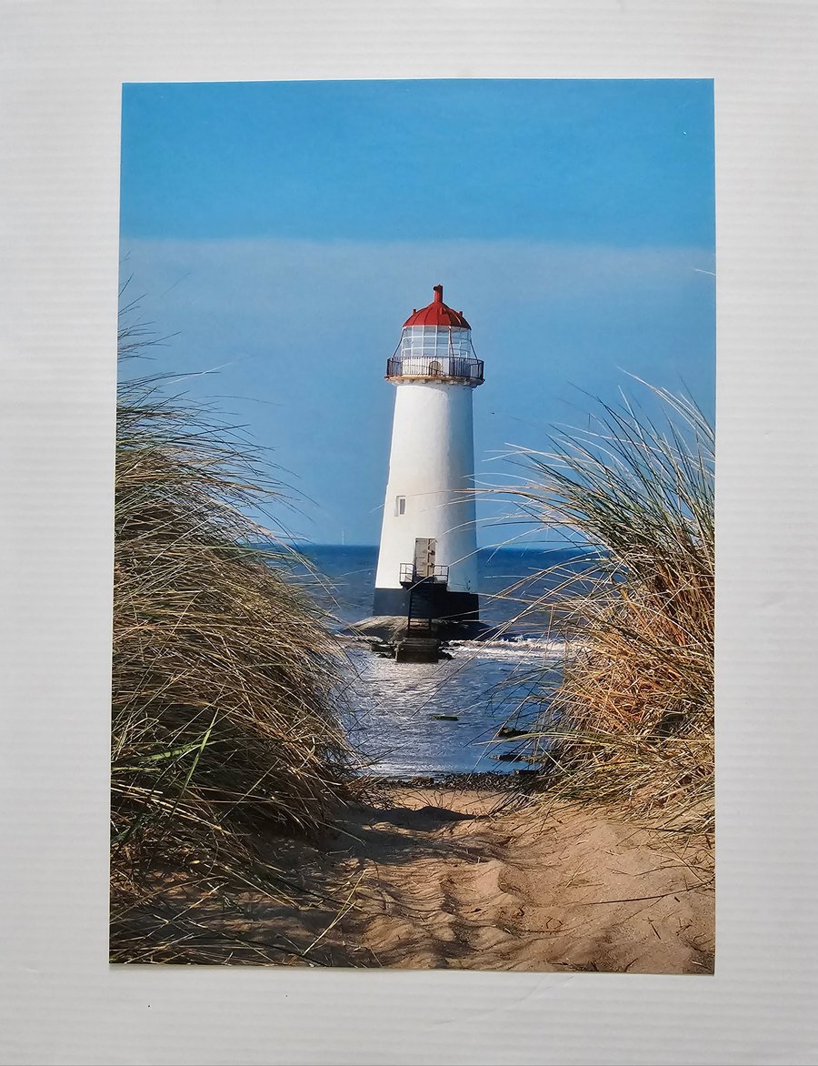 The Point of Ayr Lighthouse at Talacre Large Photo Print Size 30cm x 20cm 