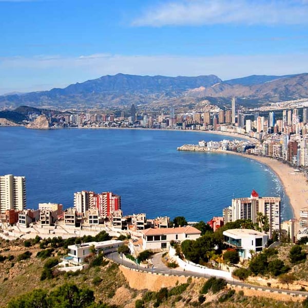 Benidorm Skyline Cityscape Levante Beach Spain Photograph Print