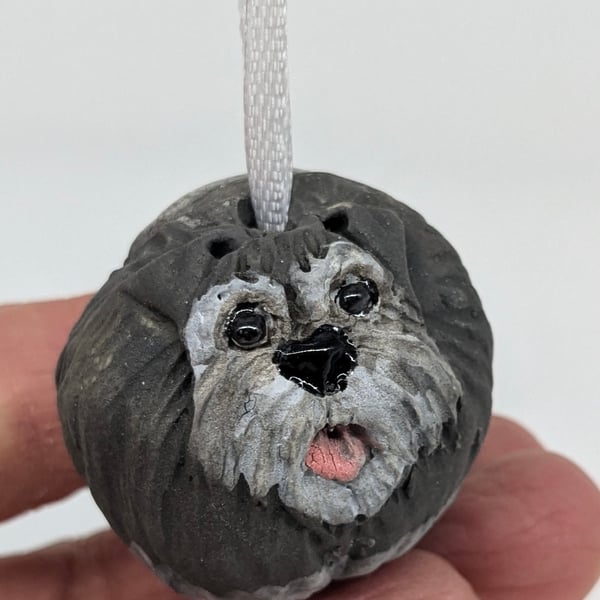 Schnauzer- Little Creatures Range - on ribbon 