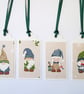 Set of 4 Christmas gnomes gift tags - Image 2