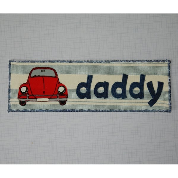 Bookmark red Beetle car for Daddy