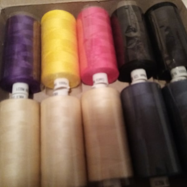 Moon Sewing Thread x 10  Cops 1,000 metres each  BOX C