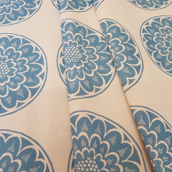 Rosette Fabric - Blue