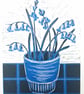 Bluebells in blue pot - Image 1