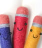 Woolly Pencil - Needle Felted Handmade Decoration Teacher Gift - Image 3