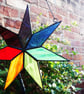 Stained Glass Rainbow Chakra Star Suncatcher - Image 10