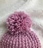 Hand Knitted ‘Kenzie’ Baby Girl’s Hat & Mitts (0-6 months) - Image 4