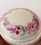 Pincushion, hand embroidered cupcake style pin cushion in pinks by Bearlescent  - Image 7
