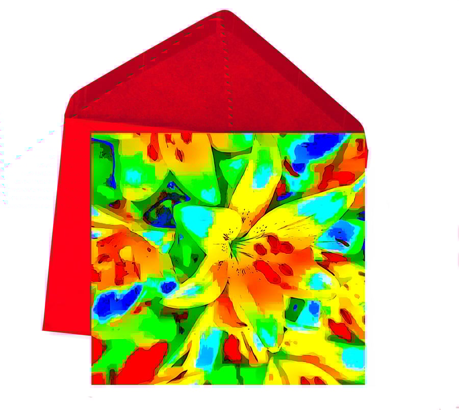 Lilies Greeting Card, Amazing Colours