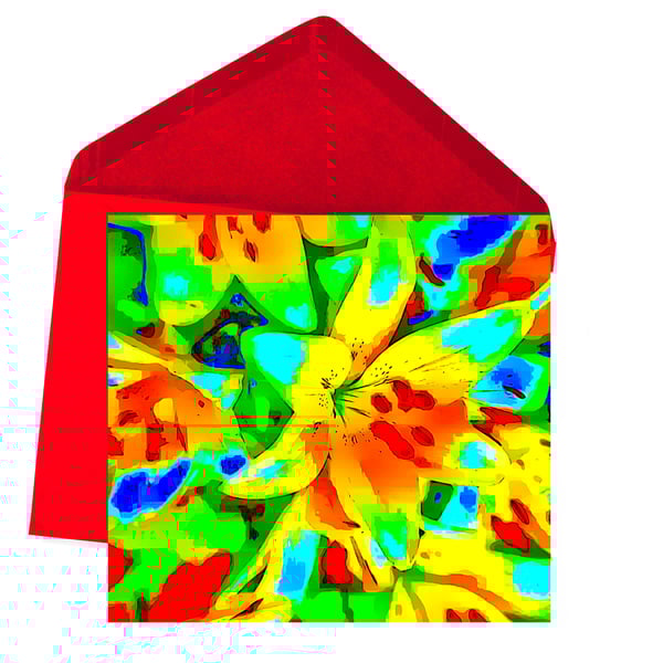 Lilies Greeting Card, Amazing Colours