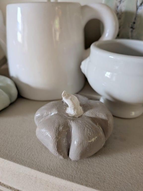 Warm Grey Neutral Clay Pumpkin 