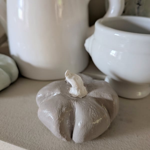 Warm Grey Neutral Clay Pumpkin 