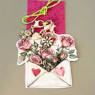 Card with 3 clip on charms, stitch markers 