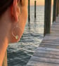 Bohemian Silver Hoop Sea Glass Earrings  - Image 9