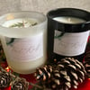 Christmas Tree fragranced festive soy wax candle, 300ml, vegan and eco friendly