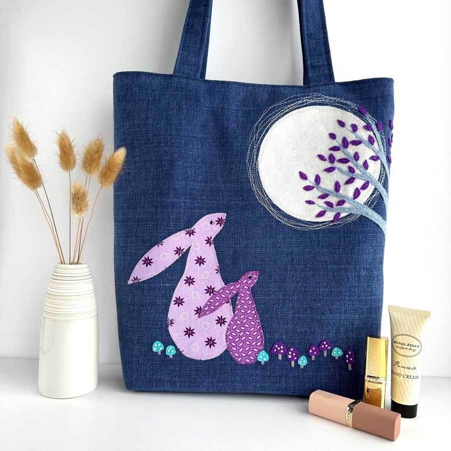 Moongazing Hares Tote Bag