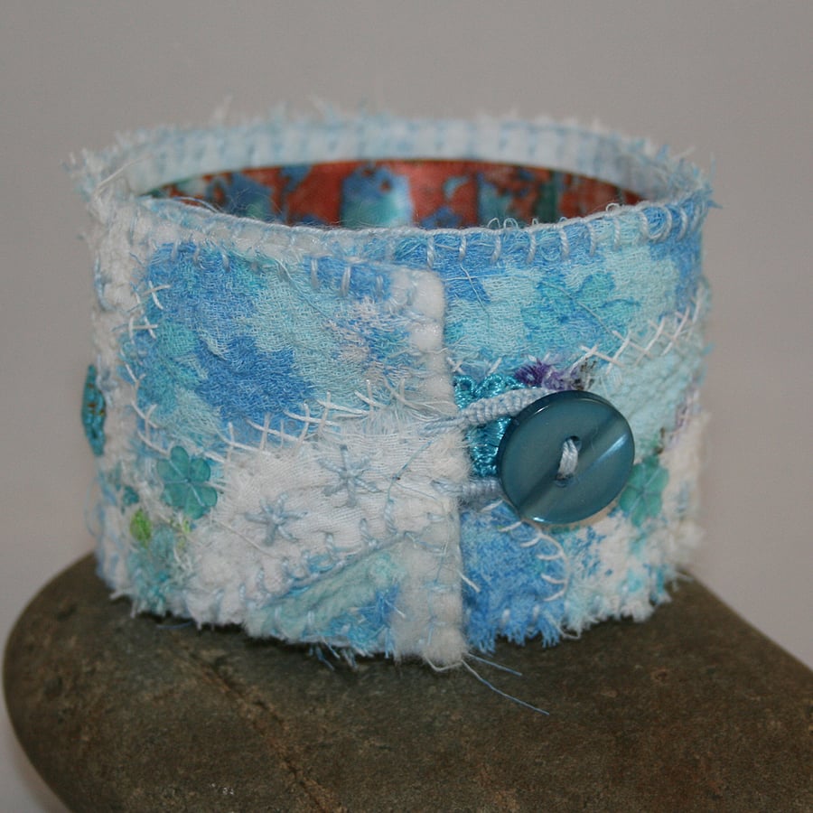 Embroidered Cuff - Turquoise