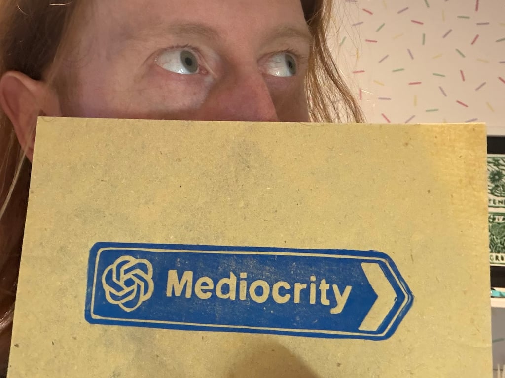 Mediocrity Sign Print