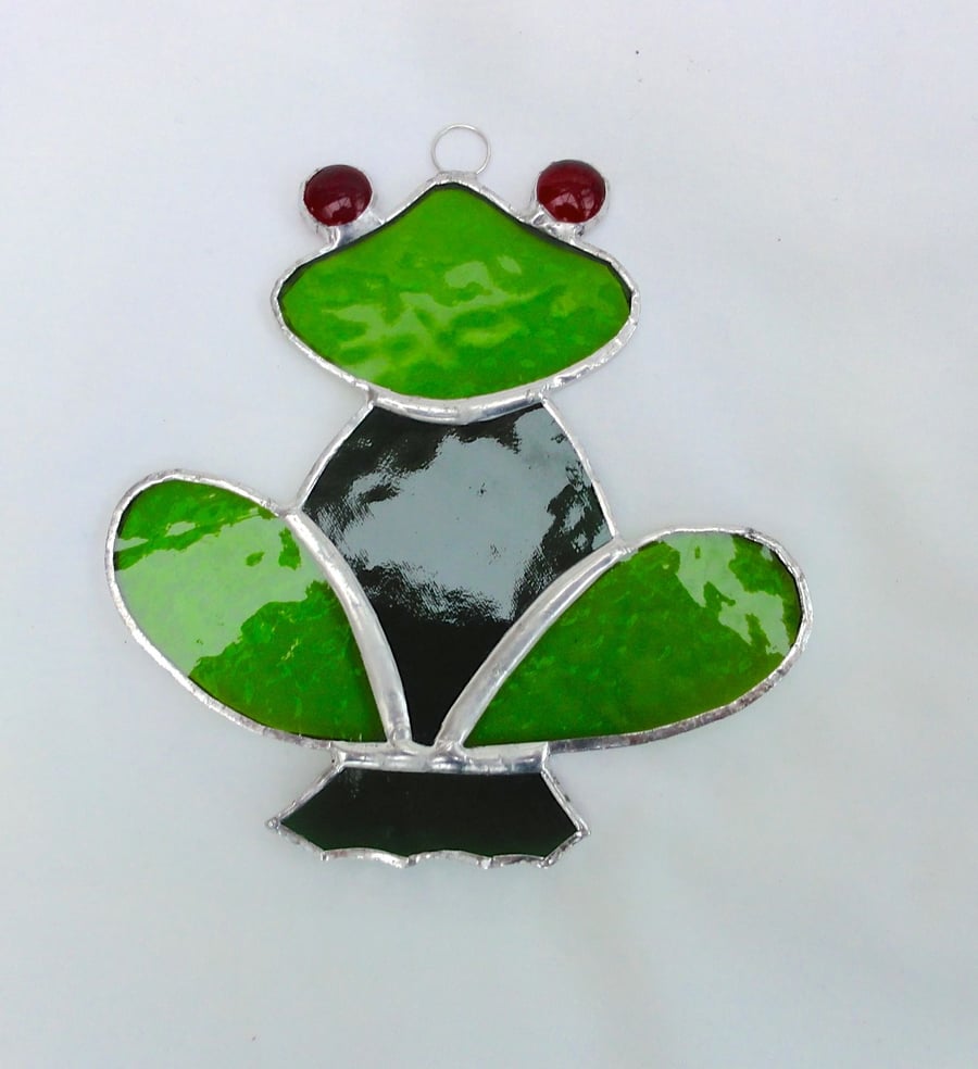 Stained Glass Frog Suncatcher