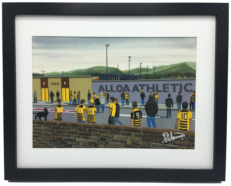 Alloa Athletic F.C, Recreation Park. Framed, Football Memorabilia Art Print