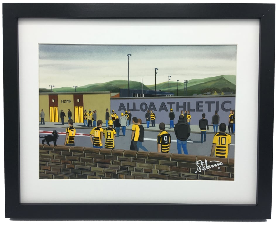 Alloa Athletic F.C, Recreation Park. Framed, Football Memorabilia Art Print
