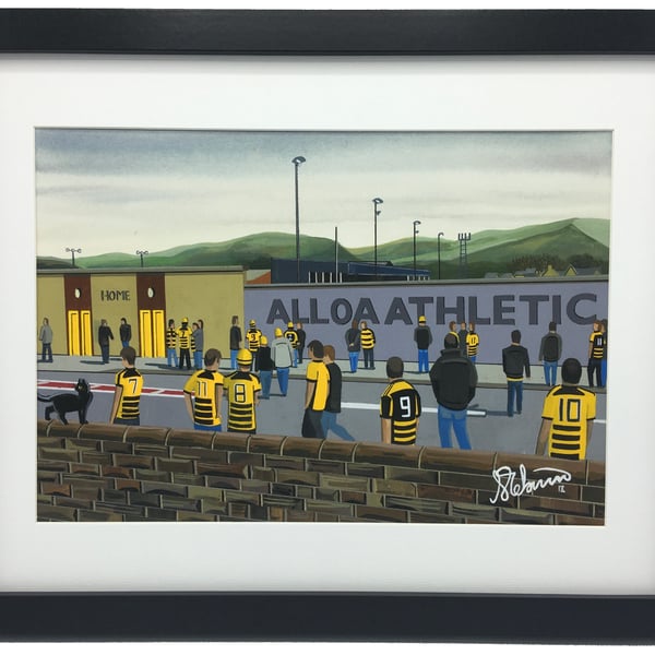 Alloa Athletic F.C, Recreation Park. Framed, Football Memorabilia Art Print
